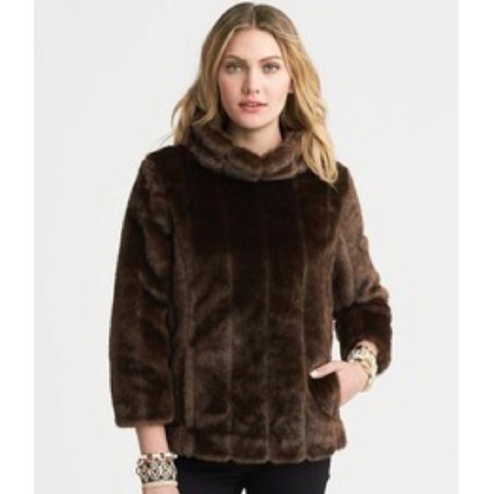 Faux Fur Pullover in Chocolate Brown